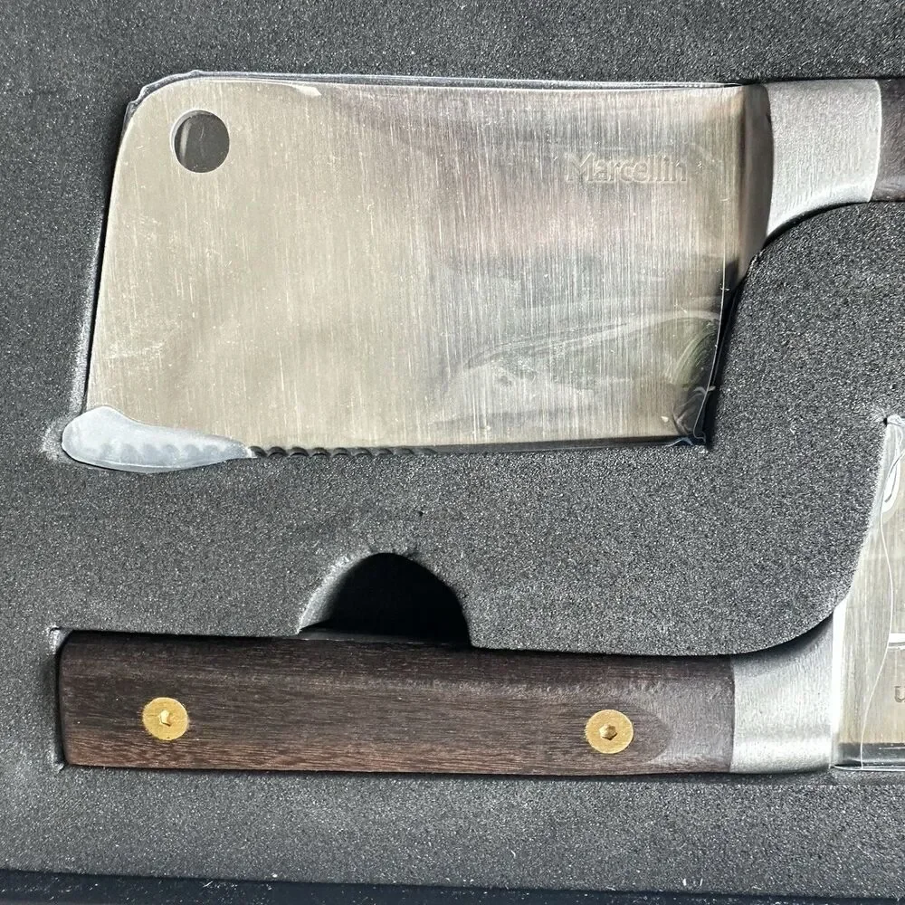 NEW Marcellin Steak Cleaver Knifes Set Of 4 High Carbon Stainless Steel Blades